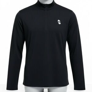 GymReapers 1/4 Zip Pullover Black Men's Size XL